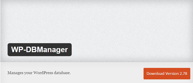WordPress database plugin WP-DBManager