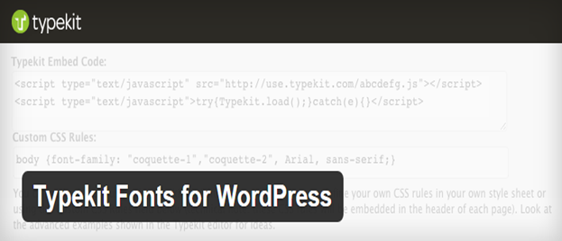 Typekit for WordPress
