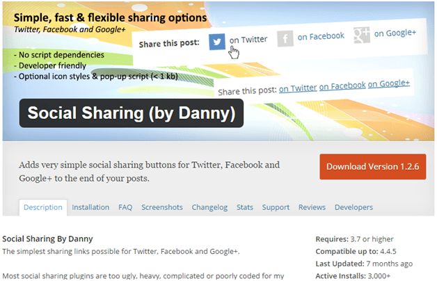 social sharing plugin