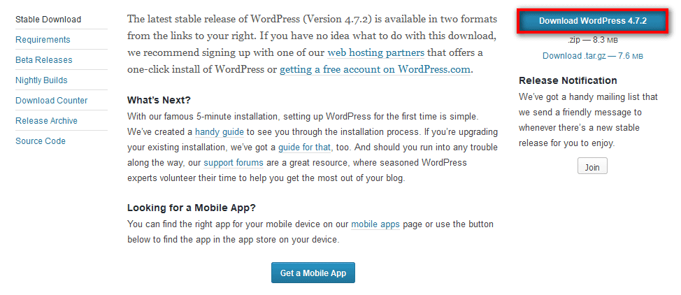 Wordpress-installation-file-download