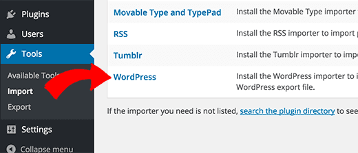 wordpress.com import