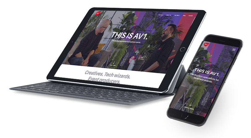 AV1 wordpress web design development responsive tablet mobile