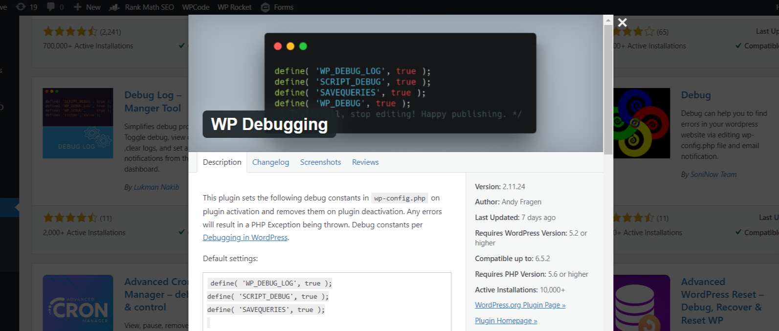 WP Debugging plugin for WordPress error log